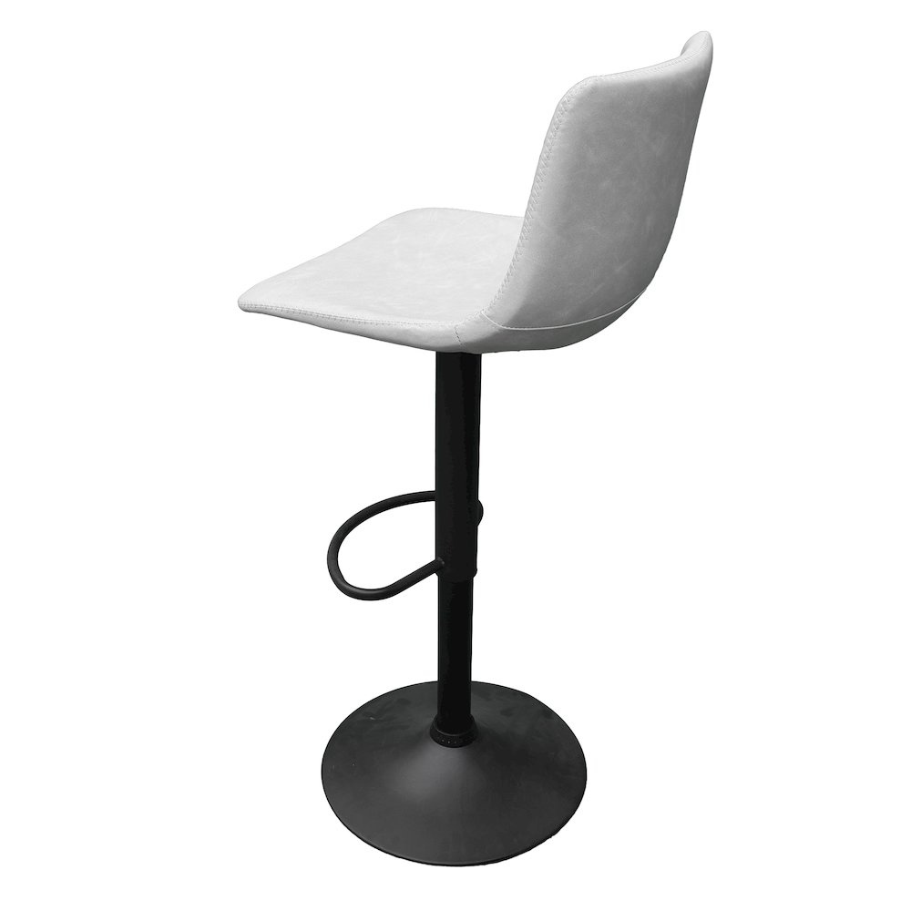 Tilbury Modern Adjustable Bar Stool in Light Grey. Picture 11