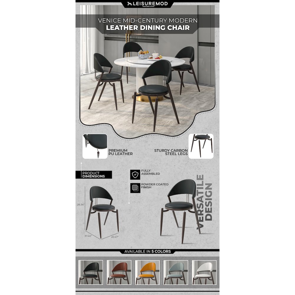 Venice Collection Modern Dining Chair In Light Brown. Picture 7