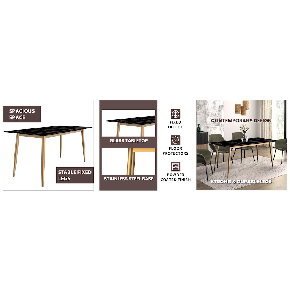 Zayle Series Modern Dining Table. Picture 83