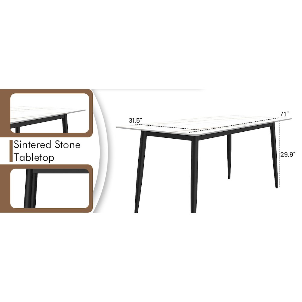 Zayle Series Modern Dining Table. Picture 35