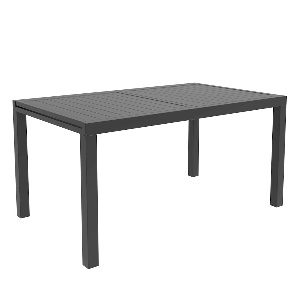 Marlin Extenable outdoor Dining Table 78-118 in Black. Picture 6