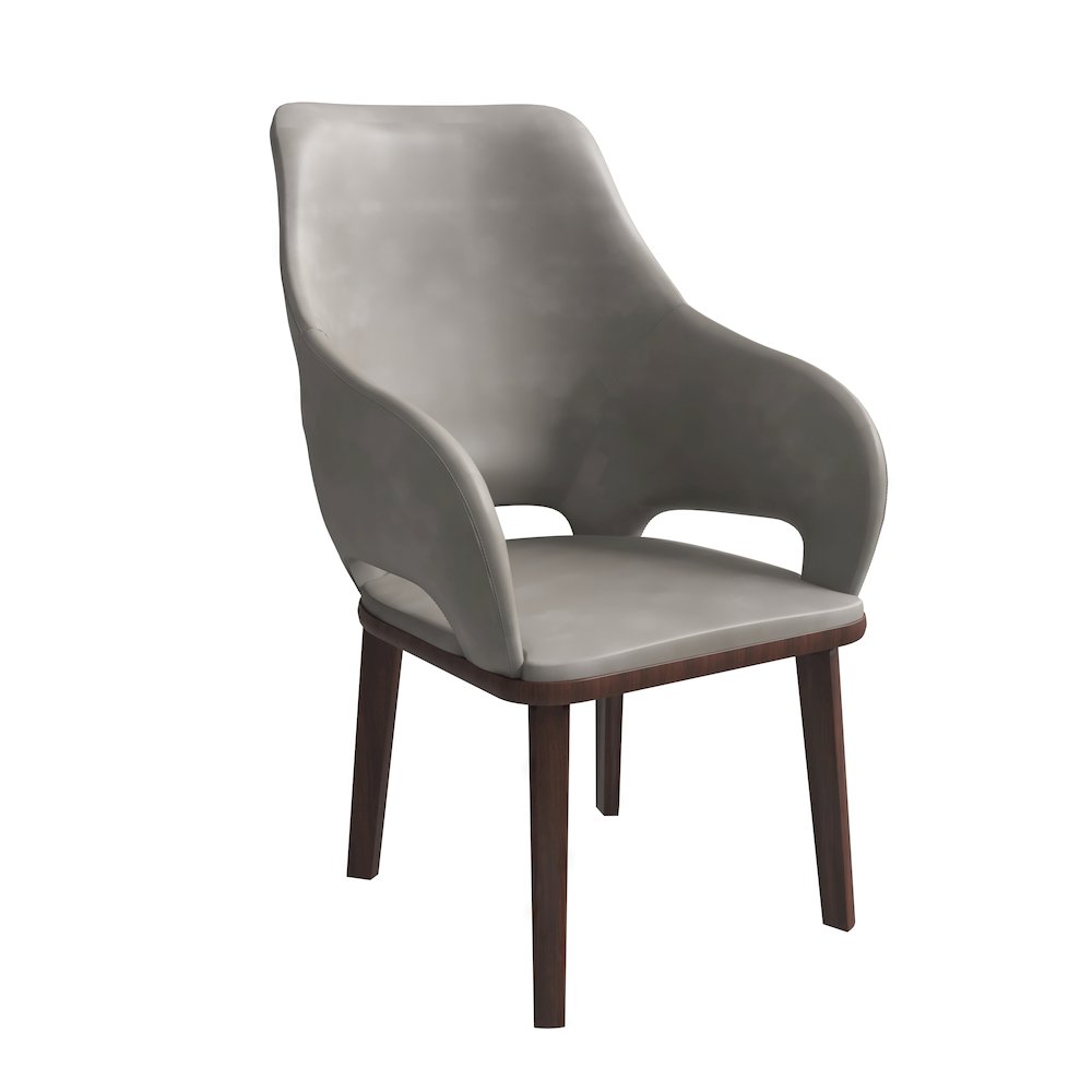 Vivara Collection Modern Dining Chair in Grey Set of 4. Picture 2