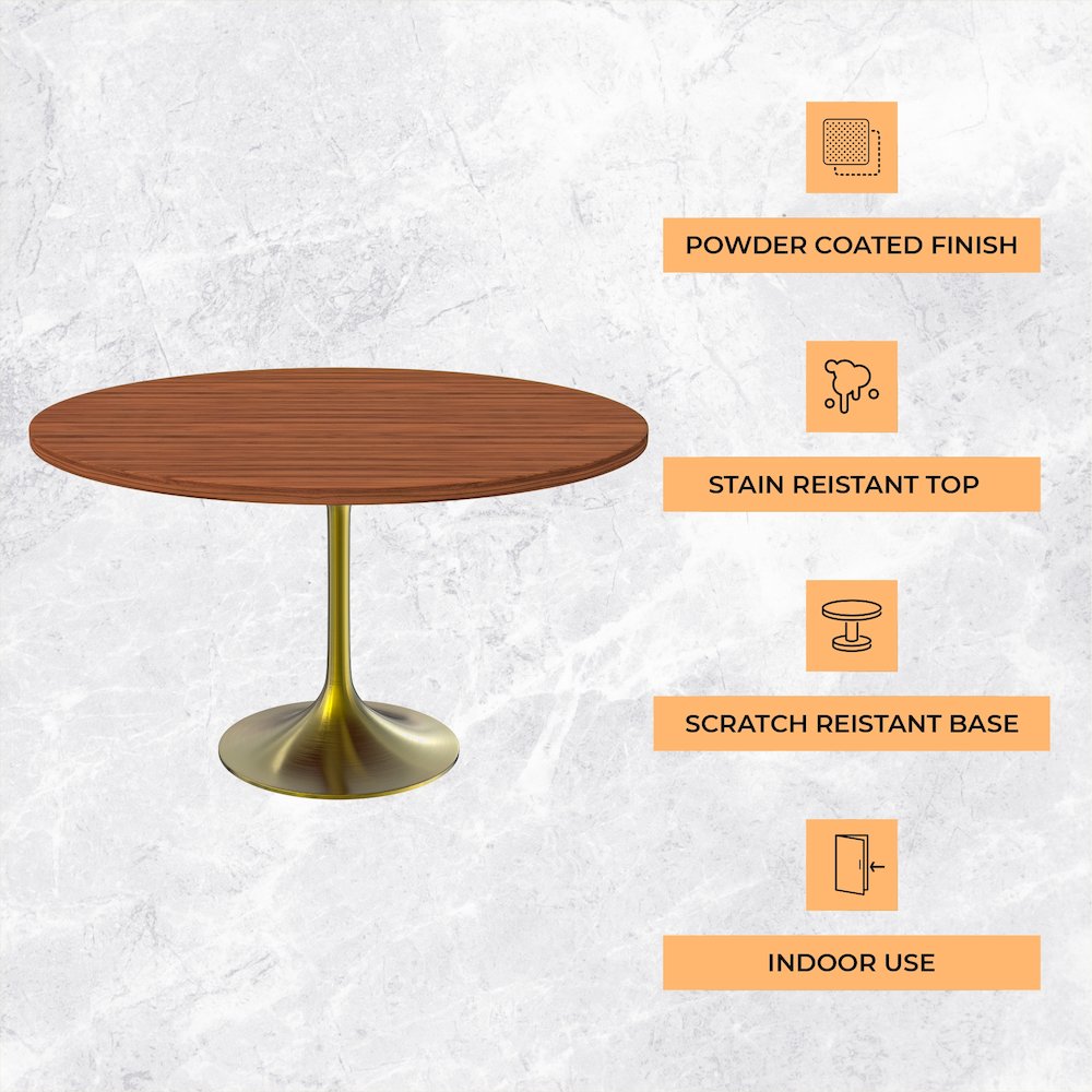 Verve Collection 48" Round Dining Table. Picture 1