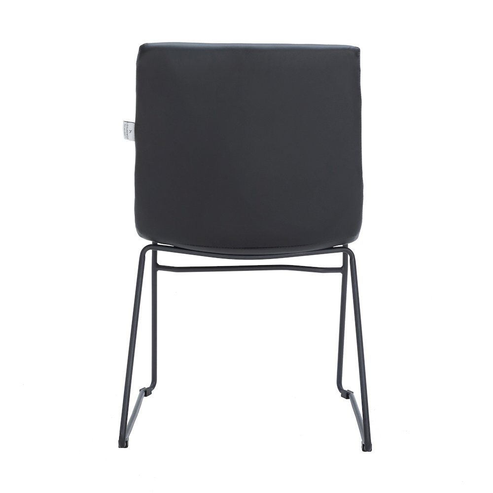 Zylar Series Office Guest Chair in Black Leather. Picture 6