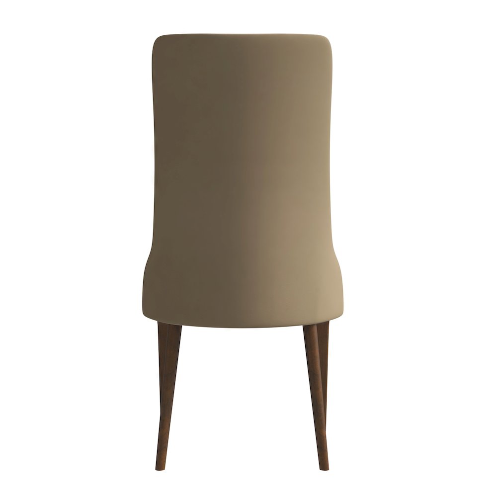 Elm Collection Modern Wooden Dining Chair In Toupe. Picture 5