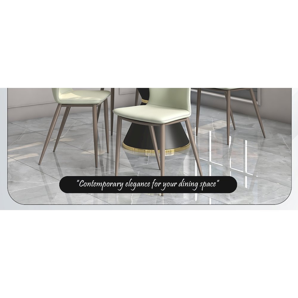 Mosaic Collection Modern Dining Chair in Light Grey - Set of 2. Picture 10