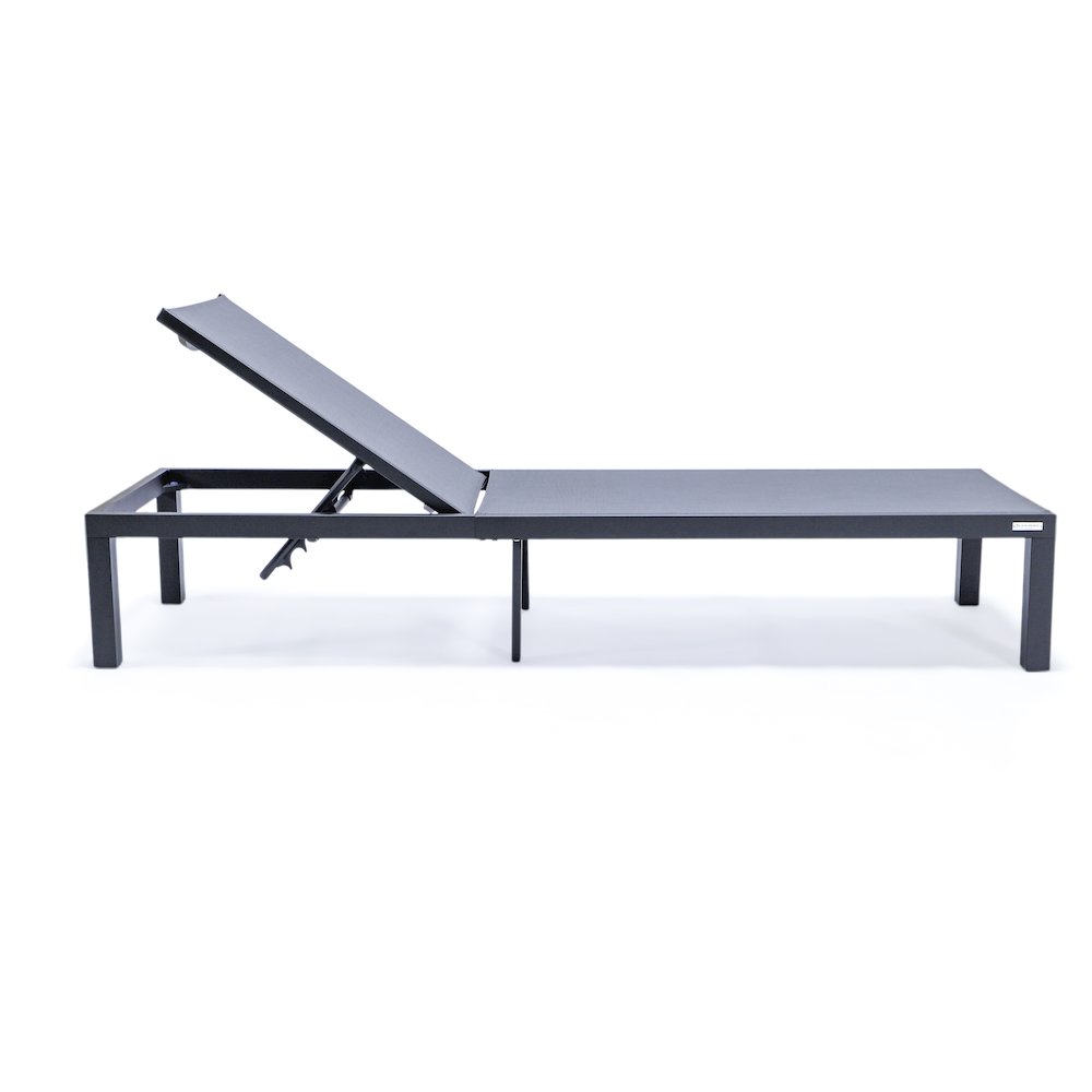 Marlin Patio Chaise Lounge Chair With Black Aluminum Frame. Picture 9