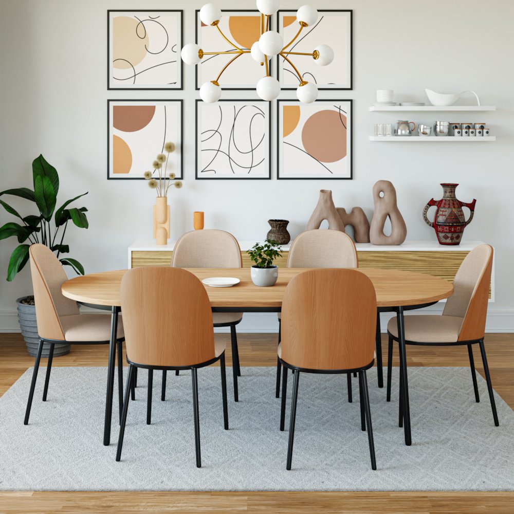 Tule Mid-Century Modern Dining Side Chair. Picture 2