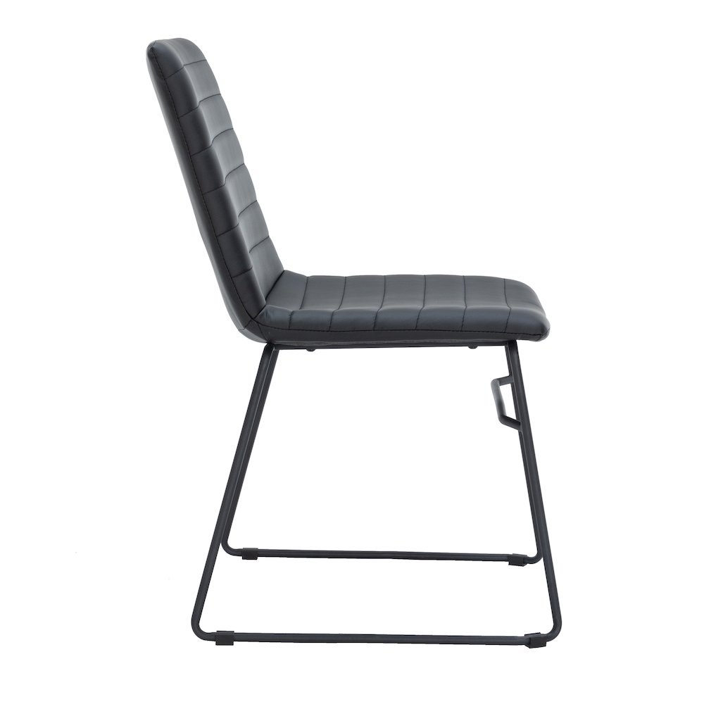 Zylar Series Office Guest Chair in Black Leather. Picture 5