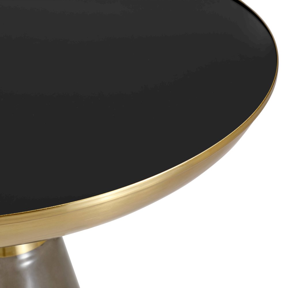 Hyalus Collection Glass Side table in Smoke. Picture 13