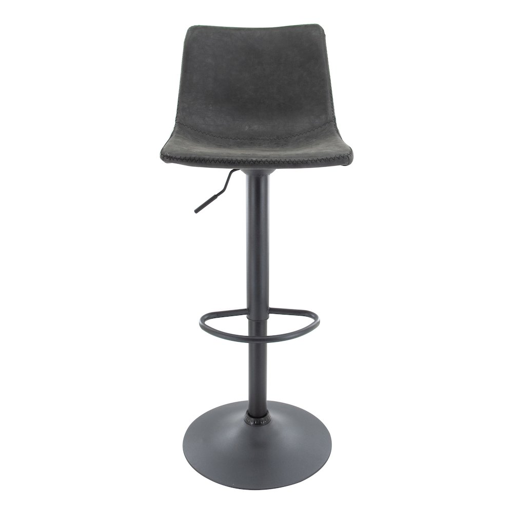 Tilbury Modern Adjustable Bar Stool in Charcoal Black. Picture 3