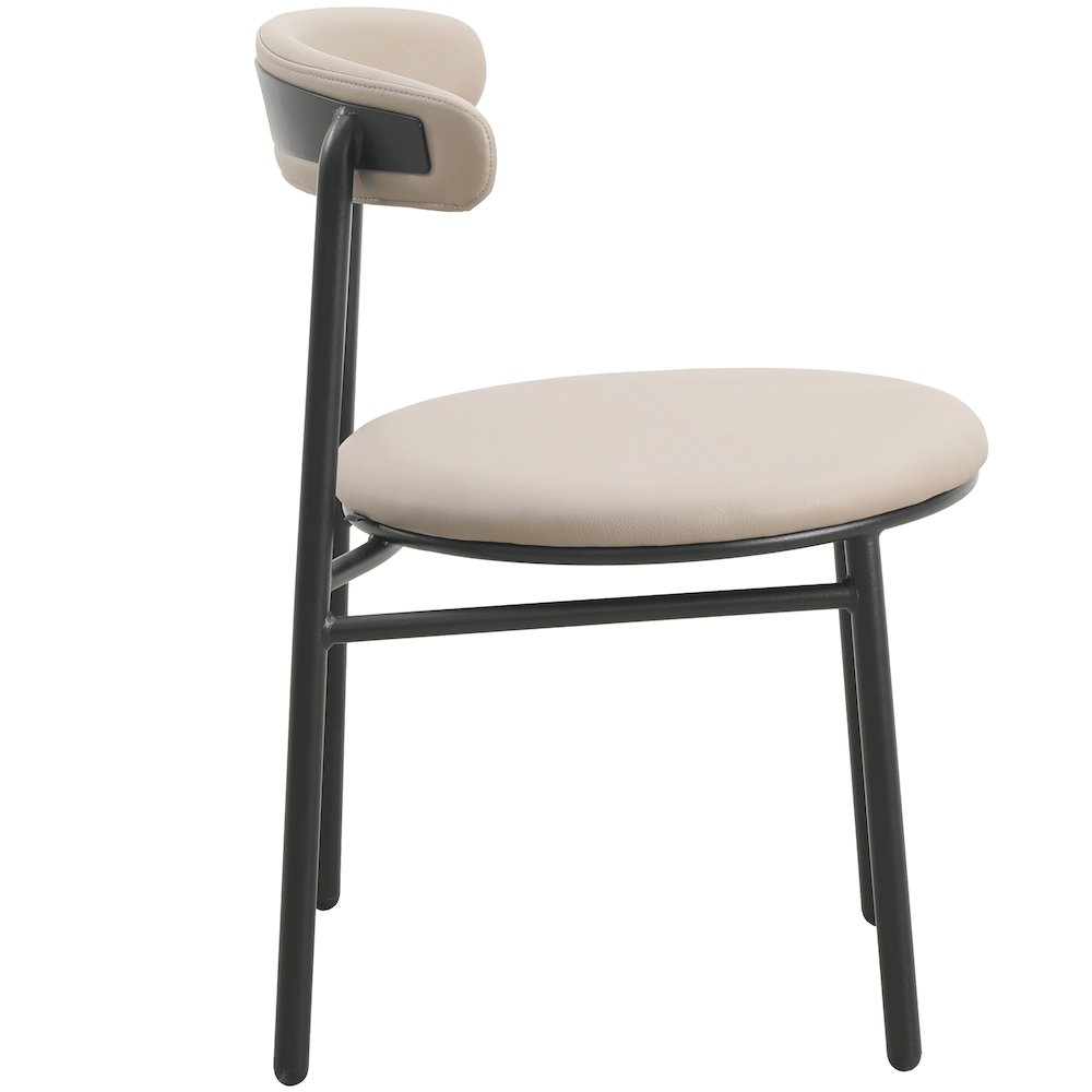 Lume Collection Modern Dining Chair in Dark Taupe Set of 4. Picture 8