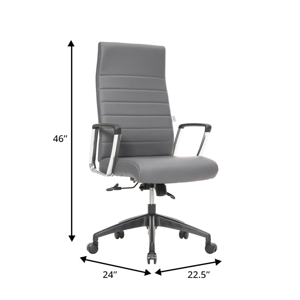 Hilton Modern High-Back Leather Office Chair. Picture 28