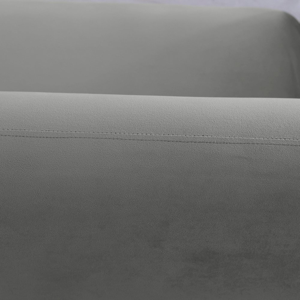 Zuno Three-Seater Sofa Upholstered in Velvet Wide Couch. Picture 13
