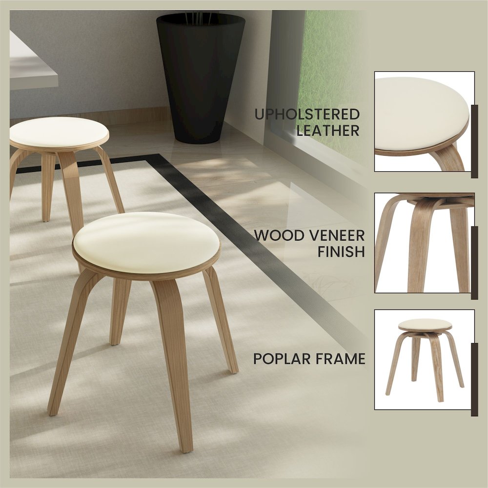 Modern Wooden Dining Stool. Picture 3