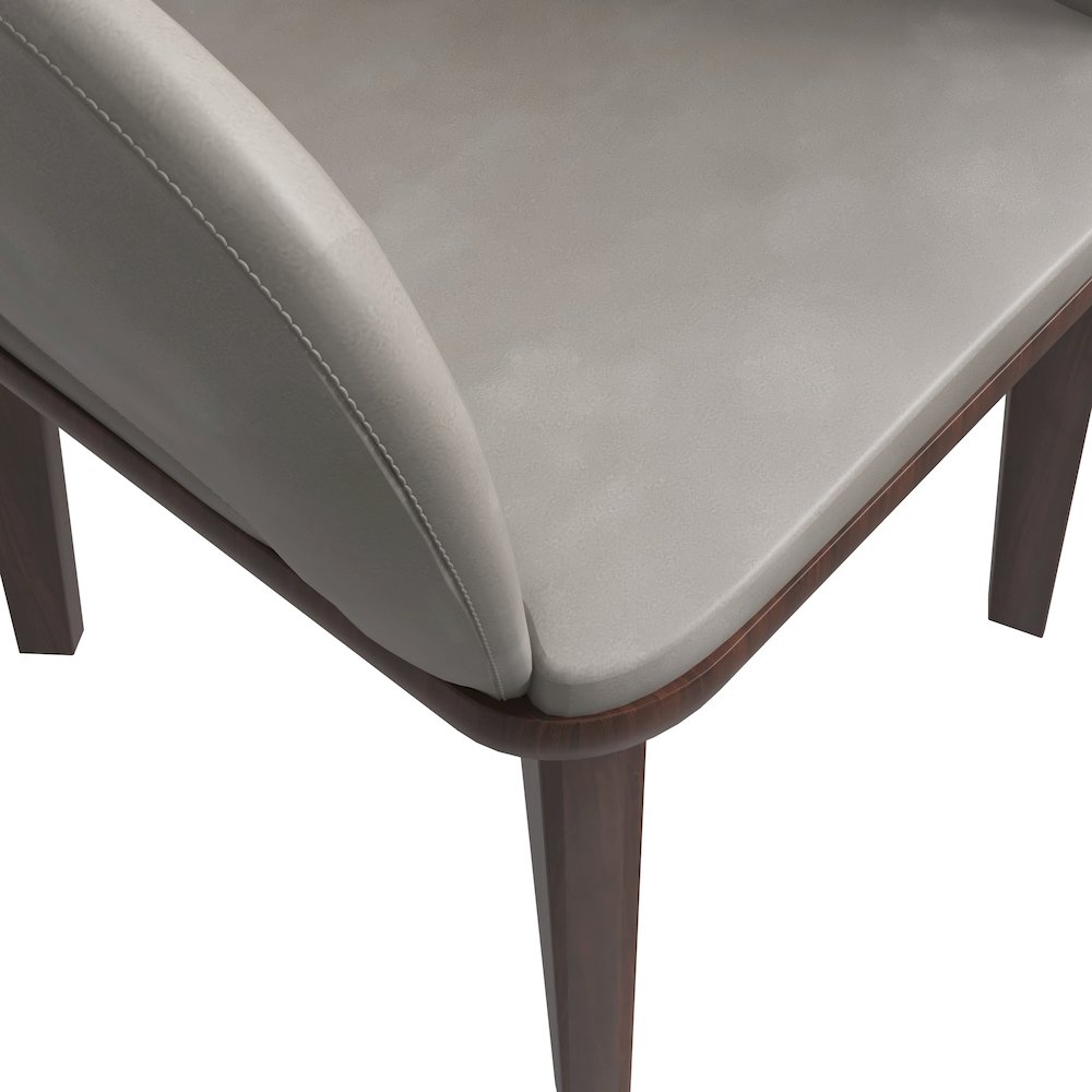 Vivara Collection Modern Dining Chair in Grey Set of 4. Picture 5
