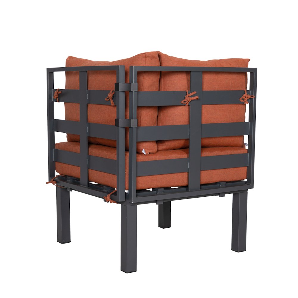 Chelsea 6-Piece Patio Sectional Black Aluminum With Cushions. Picture 24