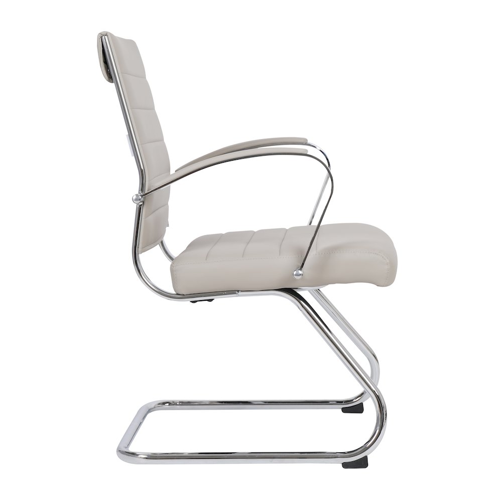 Benmar Home Leather Guest Office Chair in Tan. Picture 14