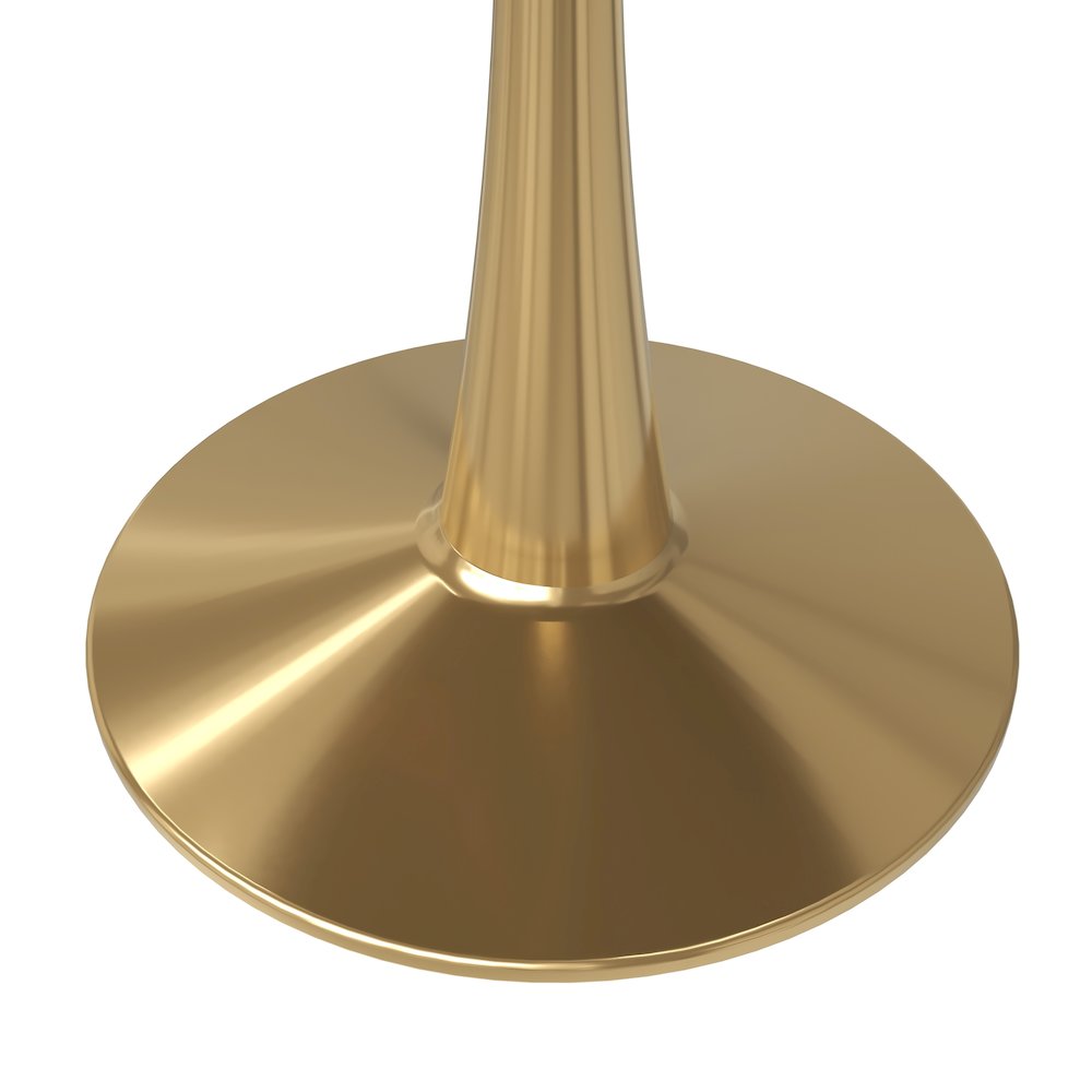 Bristol 40" round dining table Gold base with Black Sintered stone Top. Picture 25