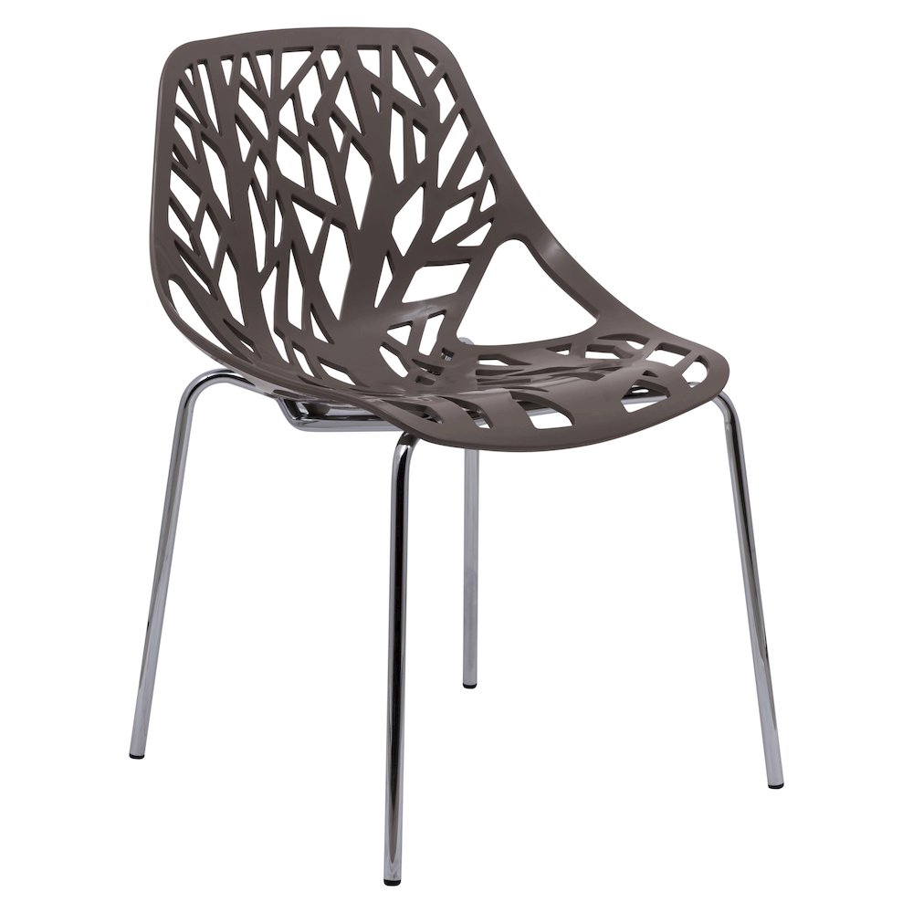 Modern Asbury Dining Chair w/ Chromed Legs. Picture 2