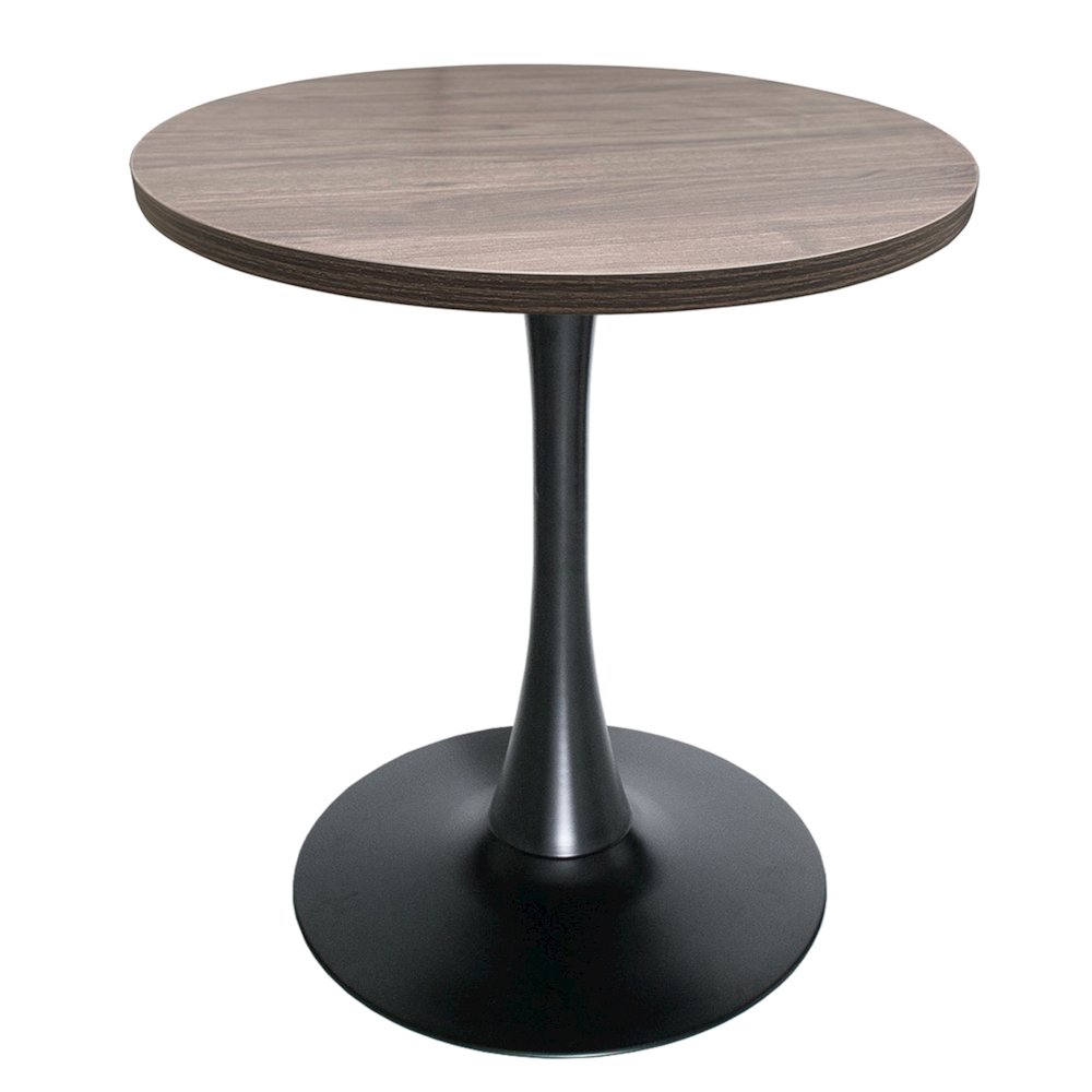 Bristol Dining table, Black Base with 27 Round Dark Walnut MDF top. Picture 1
