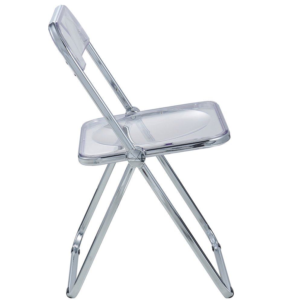 Lawrence Acrylic Folding Chair With Metal Frame. Picture 14
