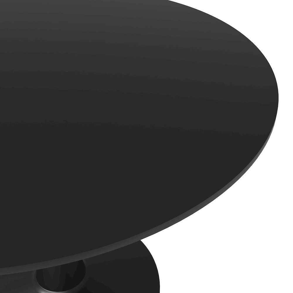 Bristol, 40" Round dining table in Black Base with Black top. Picture 5
