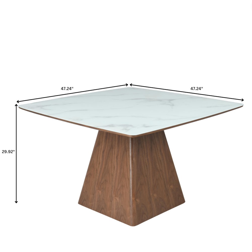 5-Piece Dining Set Square Dining Table White Sintered Stone Top. Picture 19