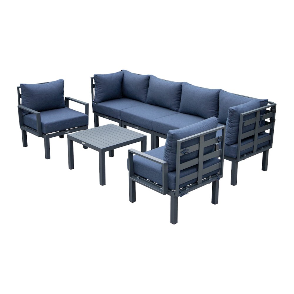 Chelsea 7-Piece Patio Sectional And Coffee Table. Picture 1