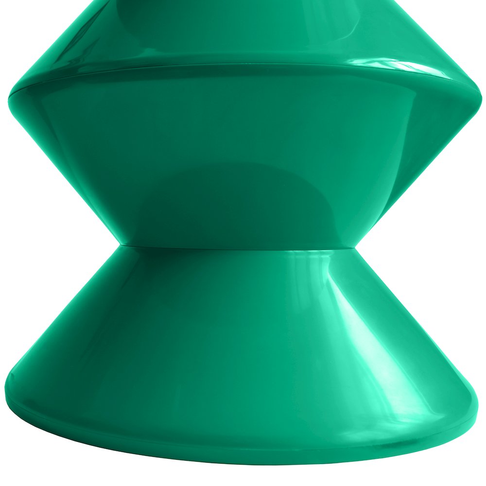 Aura Modern Plastic Side End Table, Indoor/Outdoor Use, Green. Picture 14