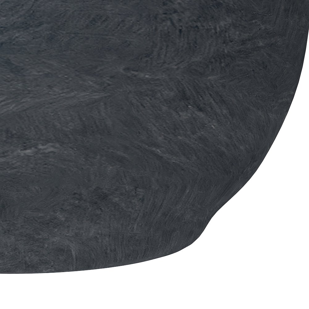 Grove Series Hemisphere Poly Clay Planter in Aged Concrete 14.9 Dia, 7.8 High. Picture 3
