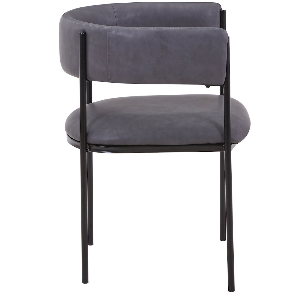 Cyril Collection Modern Chair in Charcoal. Picture 24