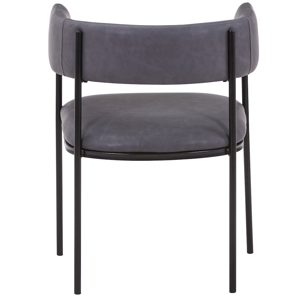 Cyril Collection Modern Chair in Charcoal. Picture 25