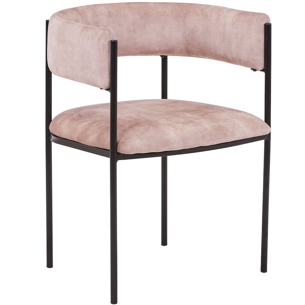 Cyril Collection Modern Chair in Light Brown Velvet. Picture 23