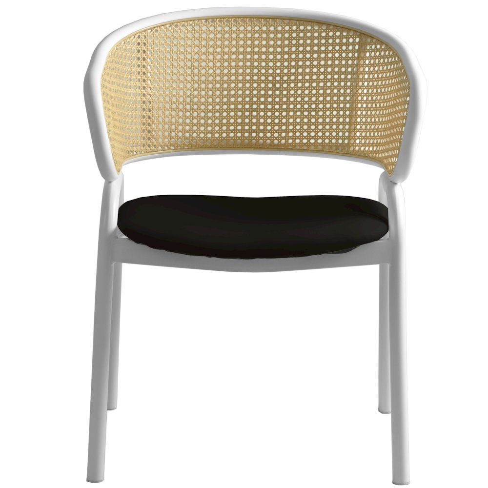 Ervilla - Dining Chair - White frame in Black Leather. Picture 20