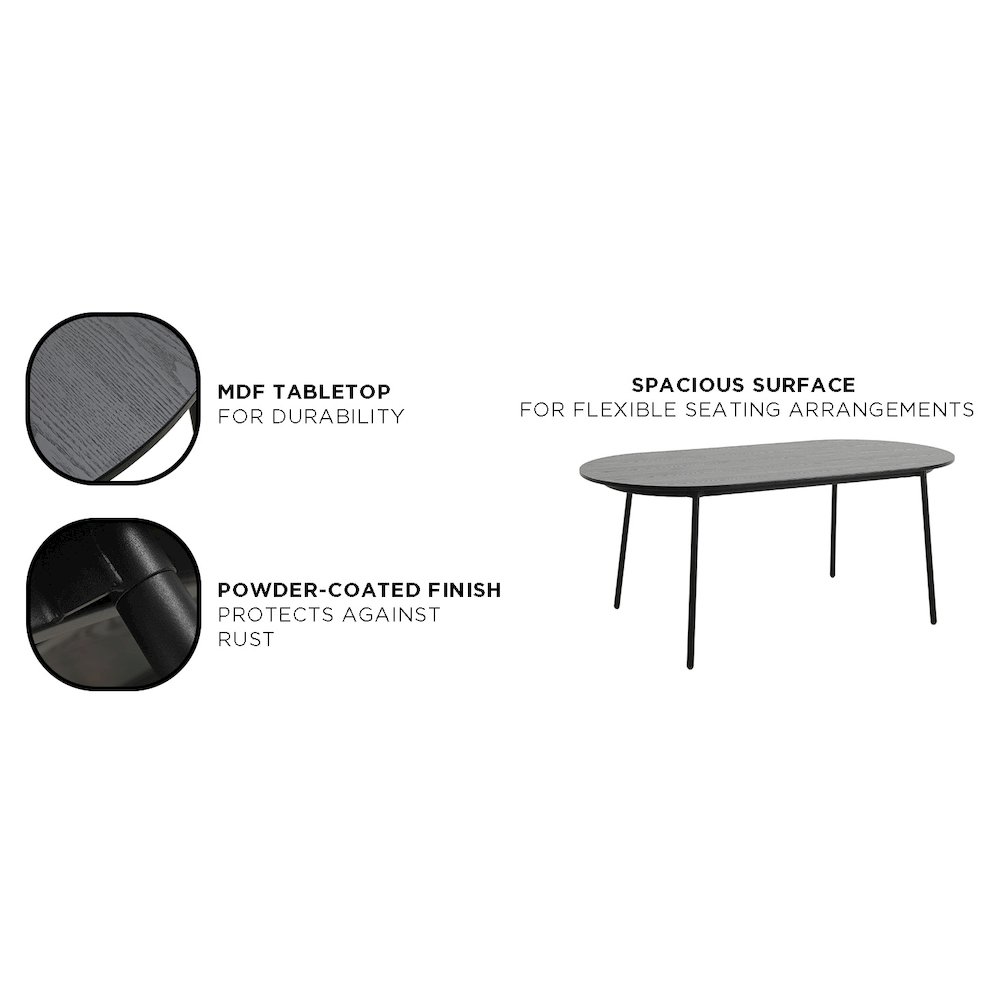 Tule 9-Piece Dining Set in Steel Frame with 8 Upholstered Seat Dining Table. Picture 23