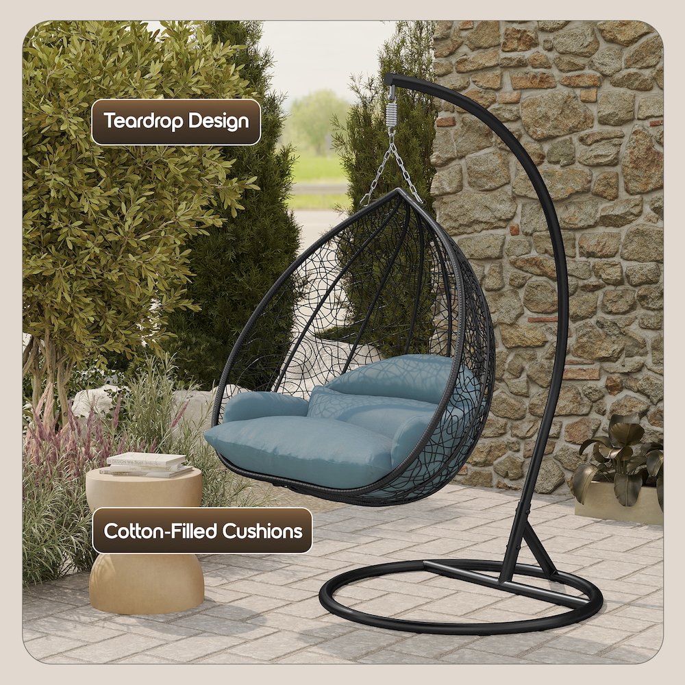 Recluse Collection Modern Outdoor Swing Chair. Picture 5