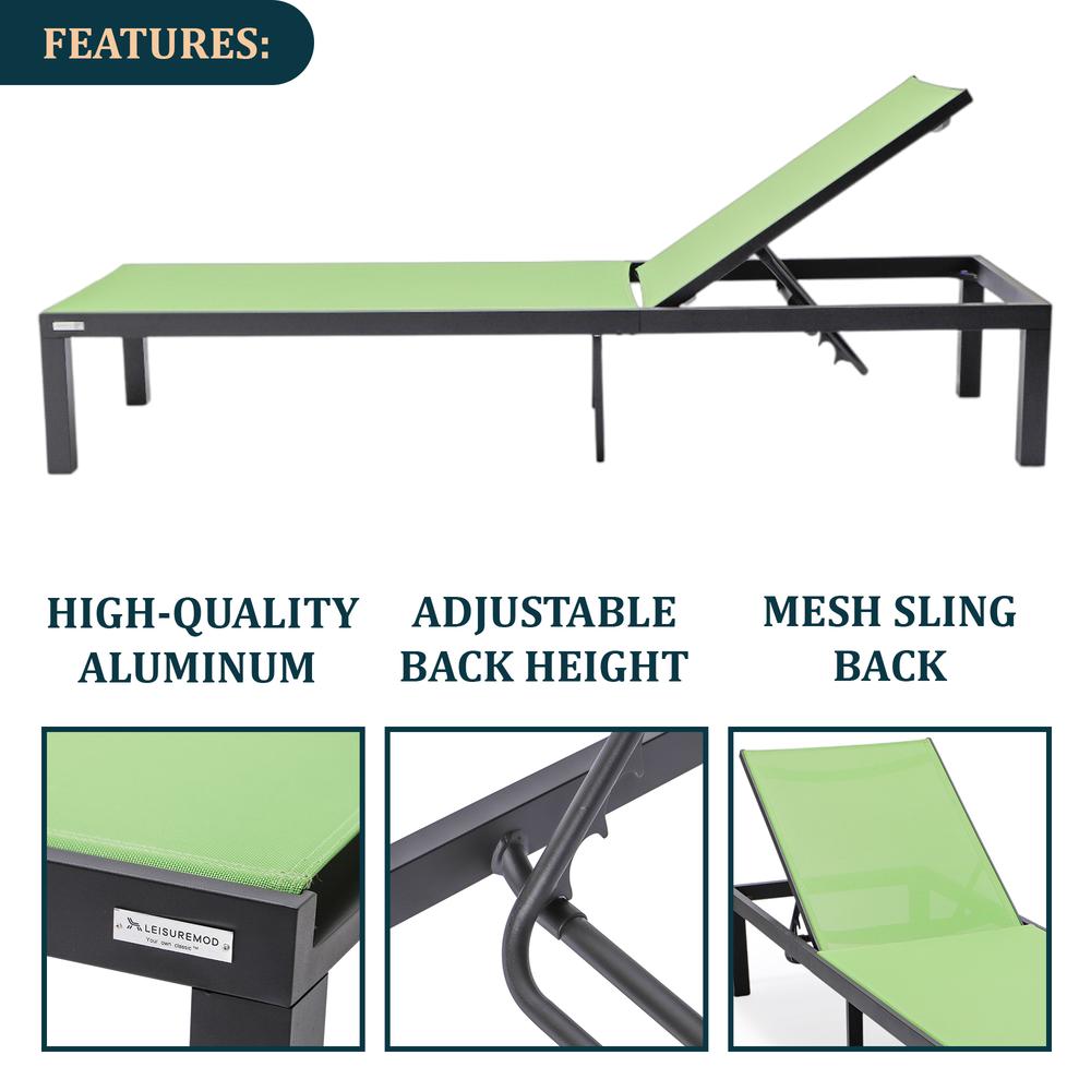 Black Aluminum Outdoor Patio Chaise Lounge Chair. Picture 25