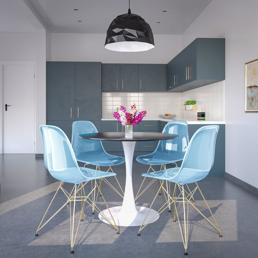 5-Piece Dining Set with 35" Round Dining Table. Picture 2