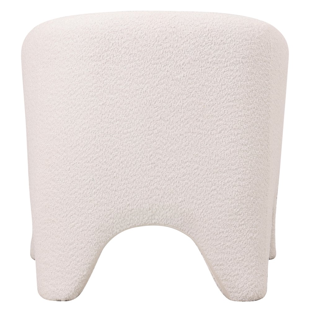 Lylo Collection Modern Accent Chair In Boucle White. Picture 3