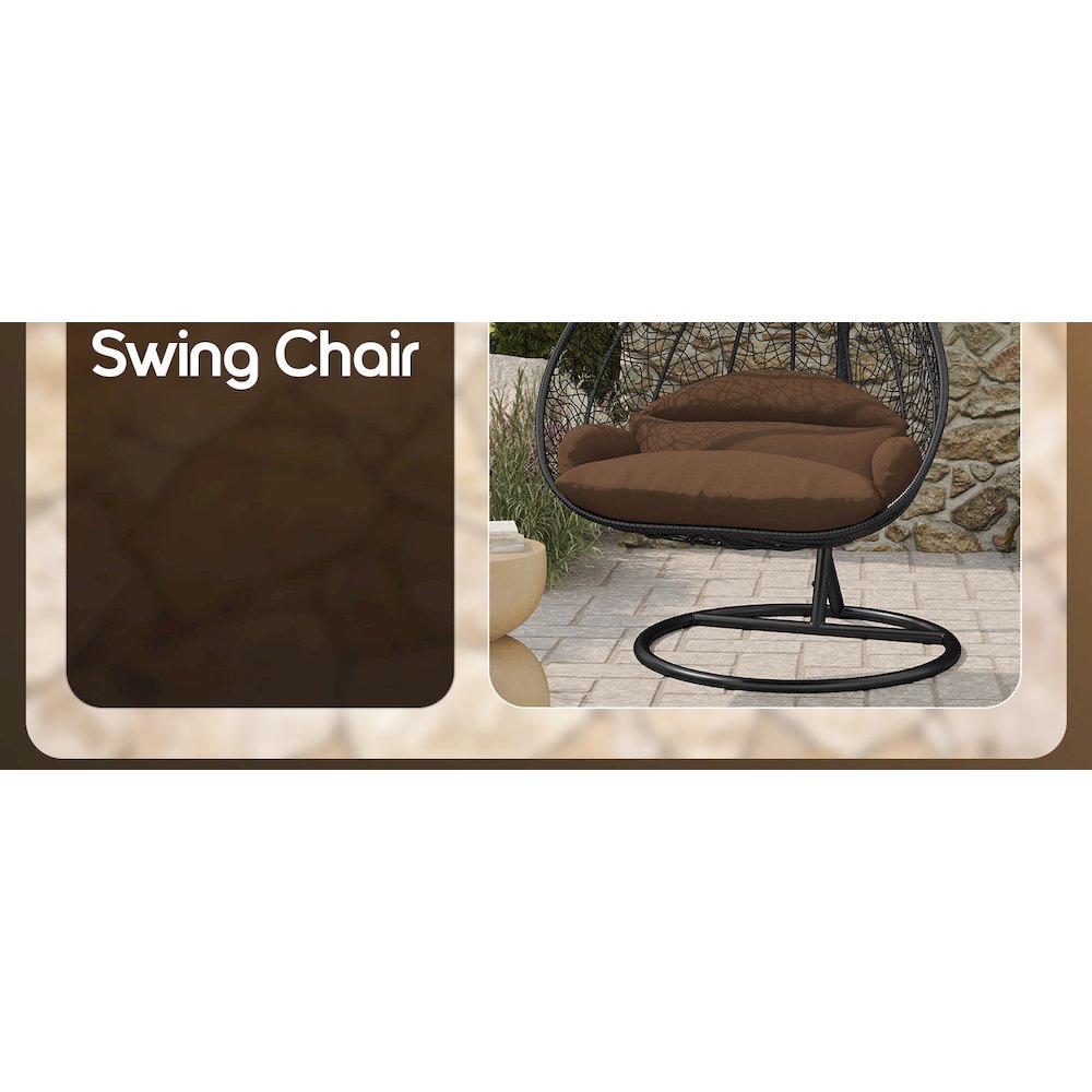 Recluse Collection Modern Outdoor Swing Chair. Picture 18