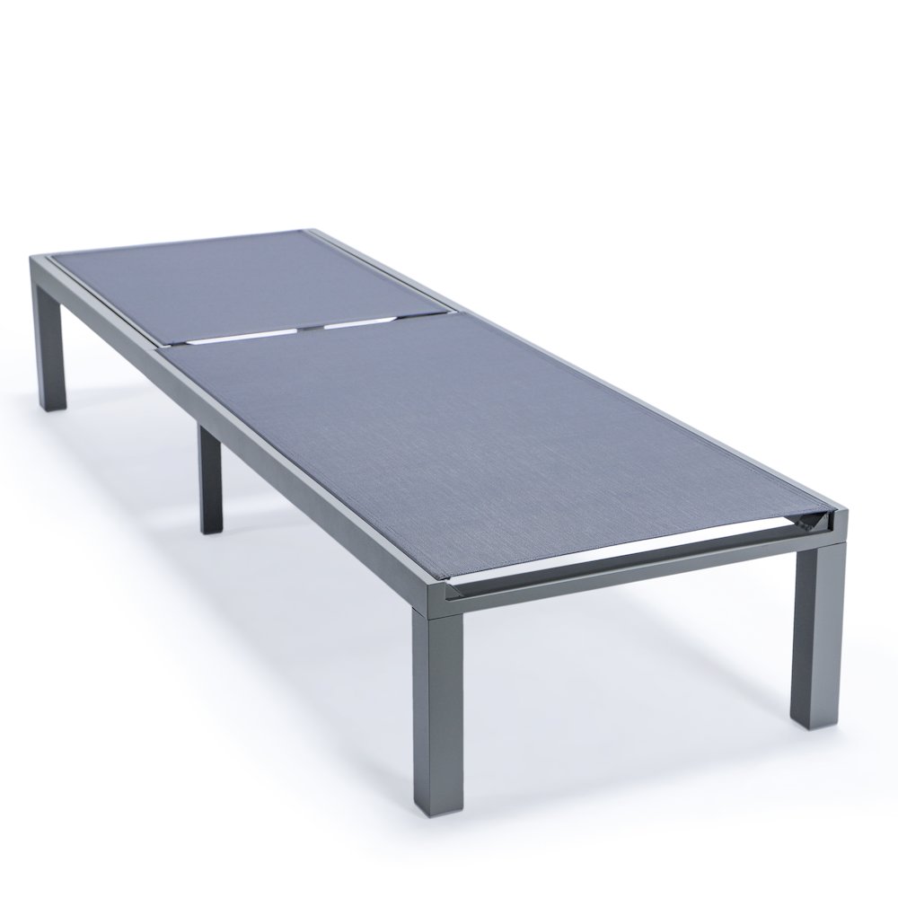 Marlin Patio Chaise Lounge Chair With Grey Aluminum Frame. Picture 11
