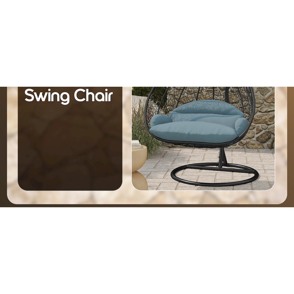 Recluse Collection Modern Outdoor Swing Chair. Picture 15