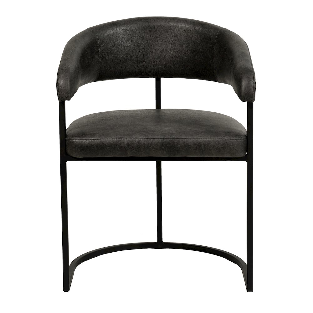 Aero Collection Modern Dining Chair in Charcoal Set of 2. Picture 10