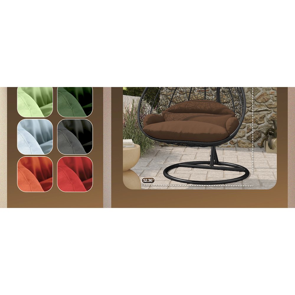 Recluse Collection Modern Outdoor Swing Chair. Picture 22