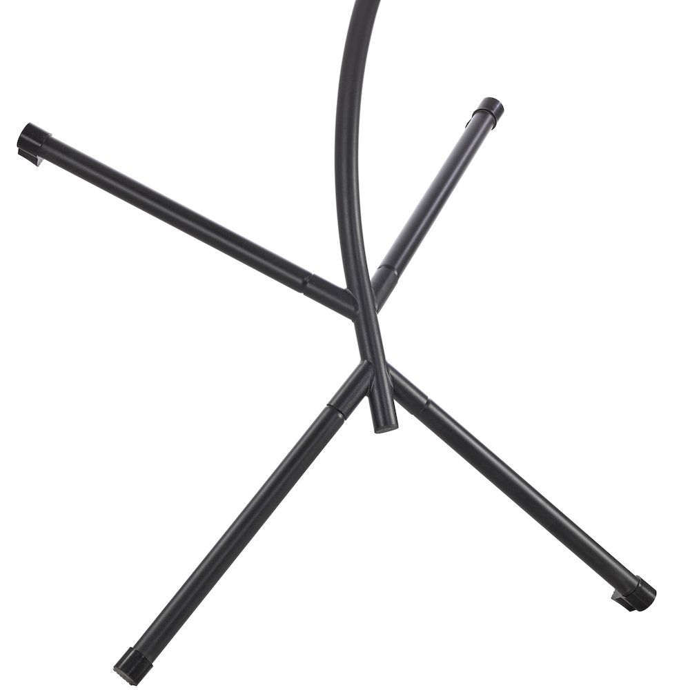Summit Series Outdoor Egg Swing Chair In Black With CHarcoal Cushions. Picture 13