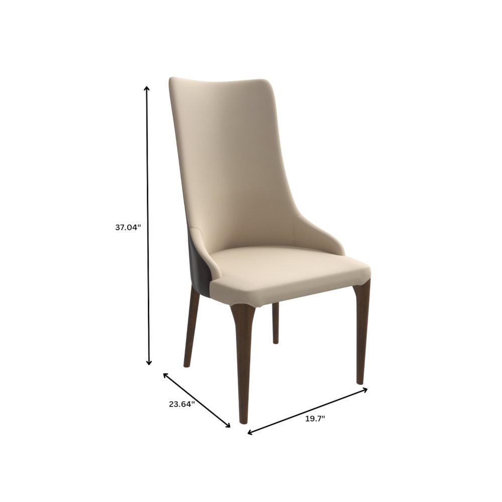 Elm Collection Modern Wooden Dining Chair In Brown. Picture 1