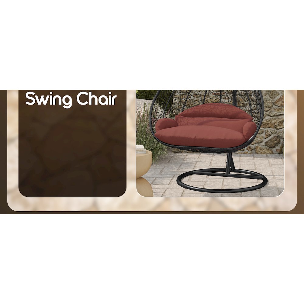 Recluse Collection Modern Outdoor Swing Chair. Picture 19