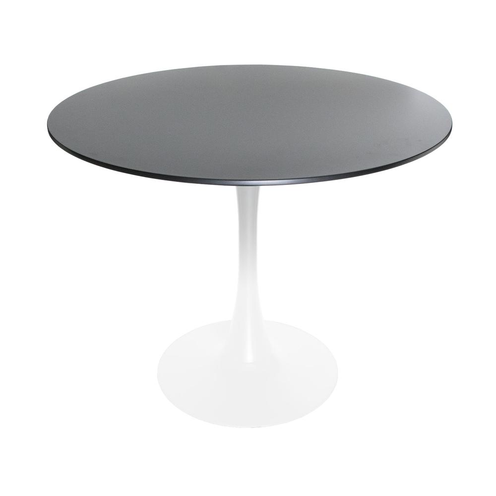 Round Dining Table with Wood Top. Picture 1