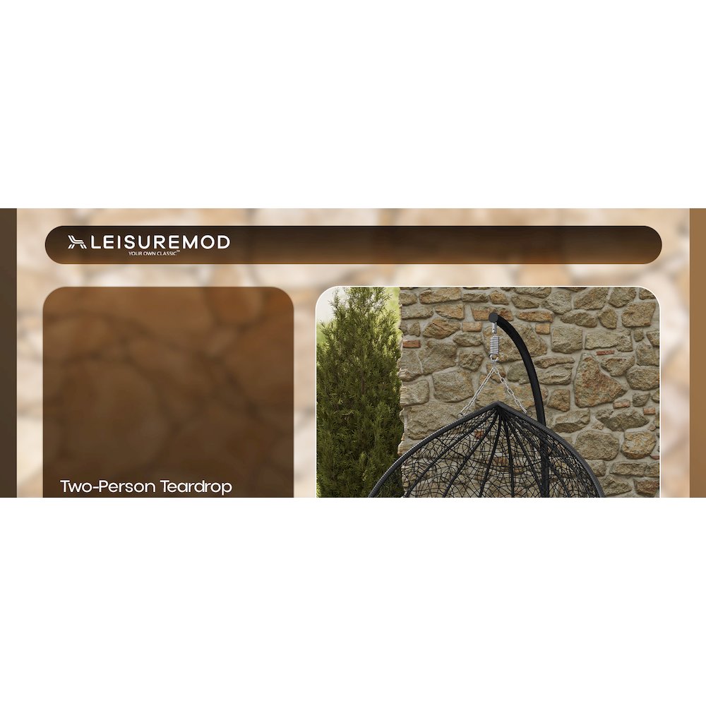 Recluse Collection Modern Outdoor Swing Chair. Picture 14